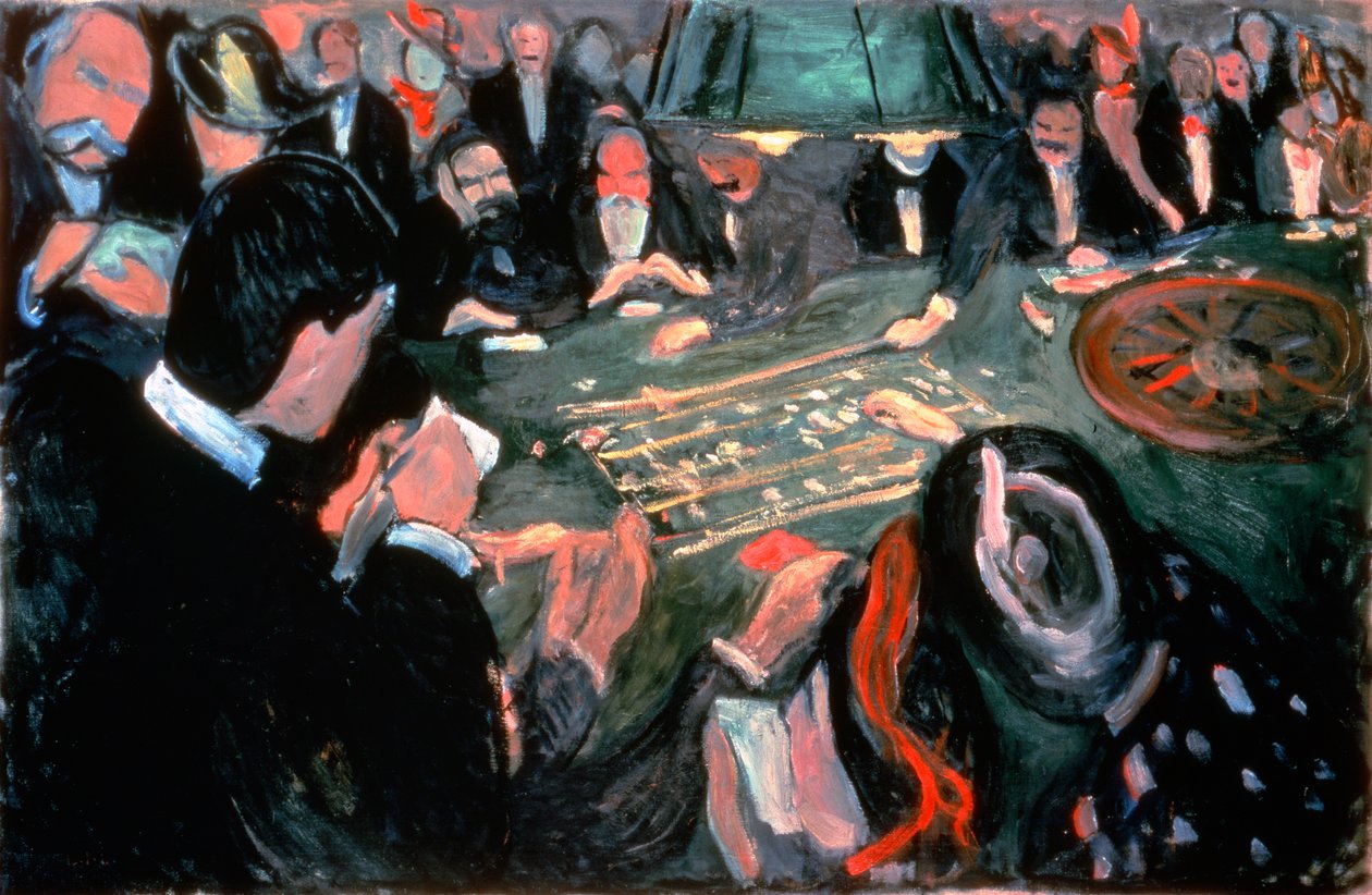 Der Roulettetisch in Monte Carlo, 1903 von Edvard Munch