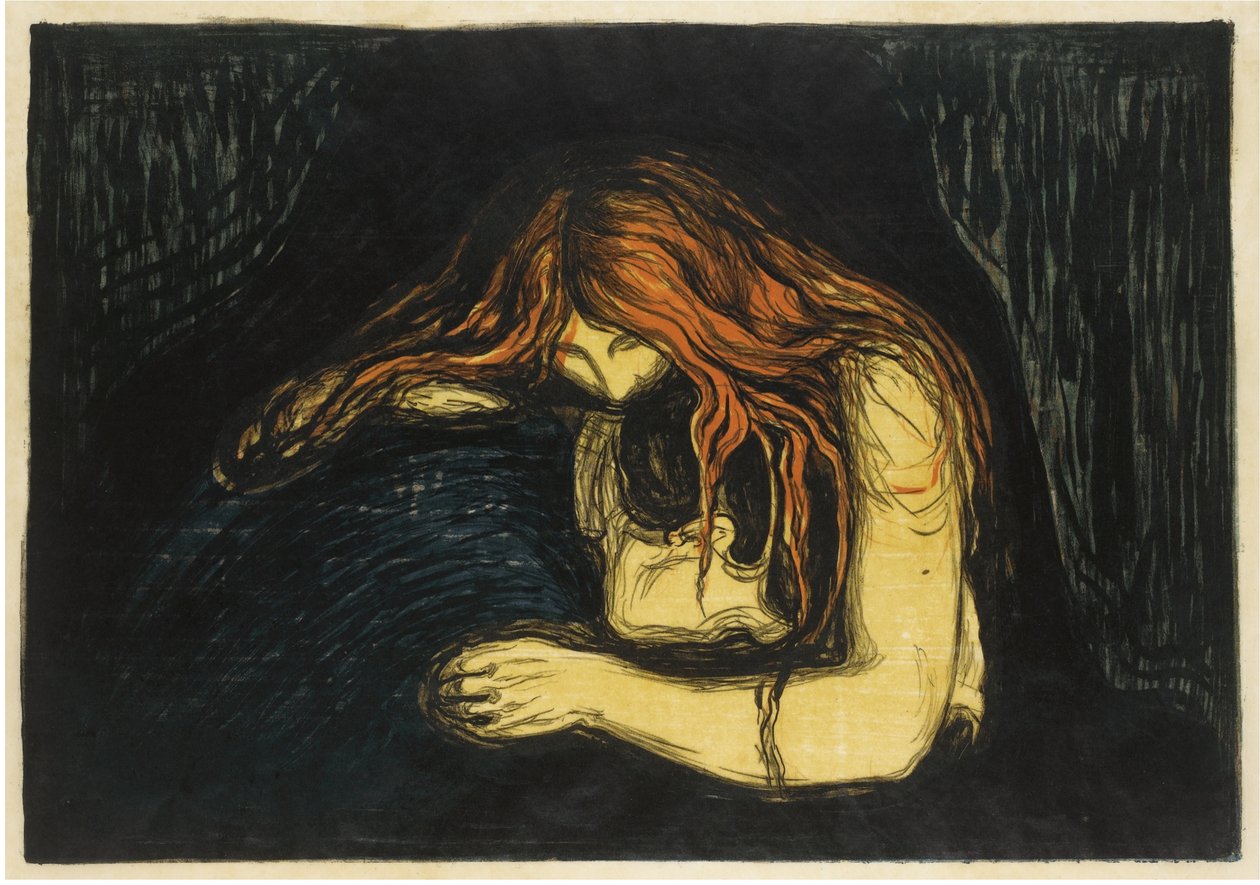 Der Vampir II, 1895-1900 von Edvard Munch