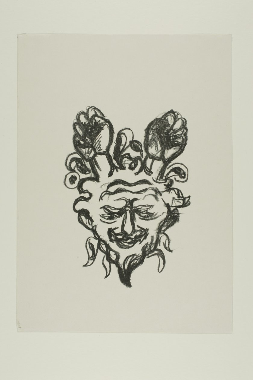 Vignette: Satyrkopf von Edvard Munch