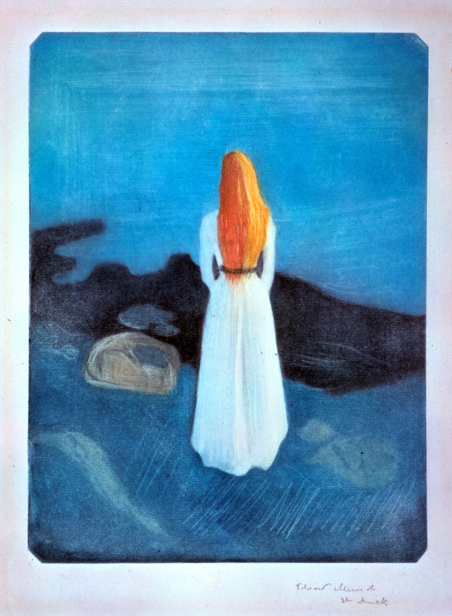 Junge Frau am Meeresufer, 1896 von Edvard Munch