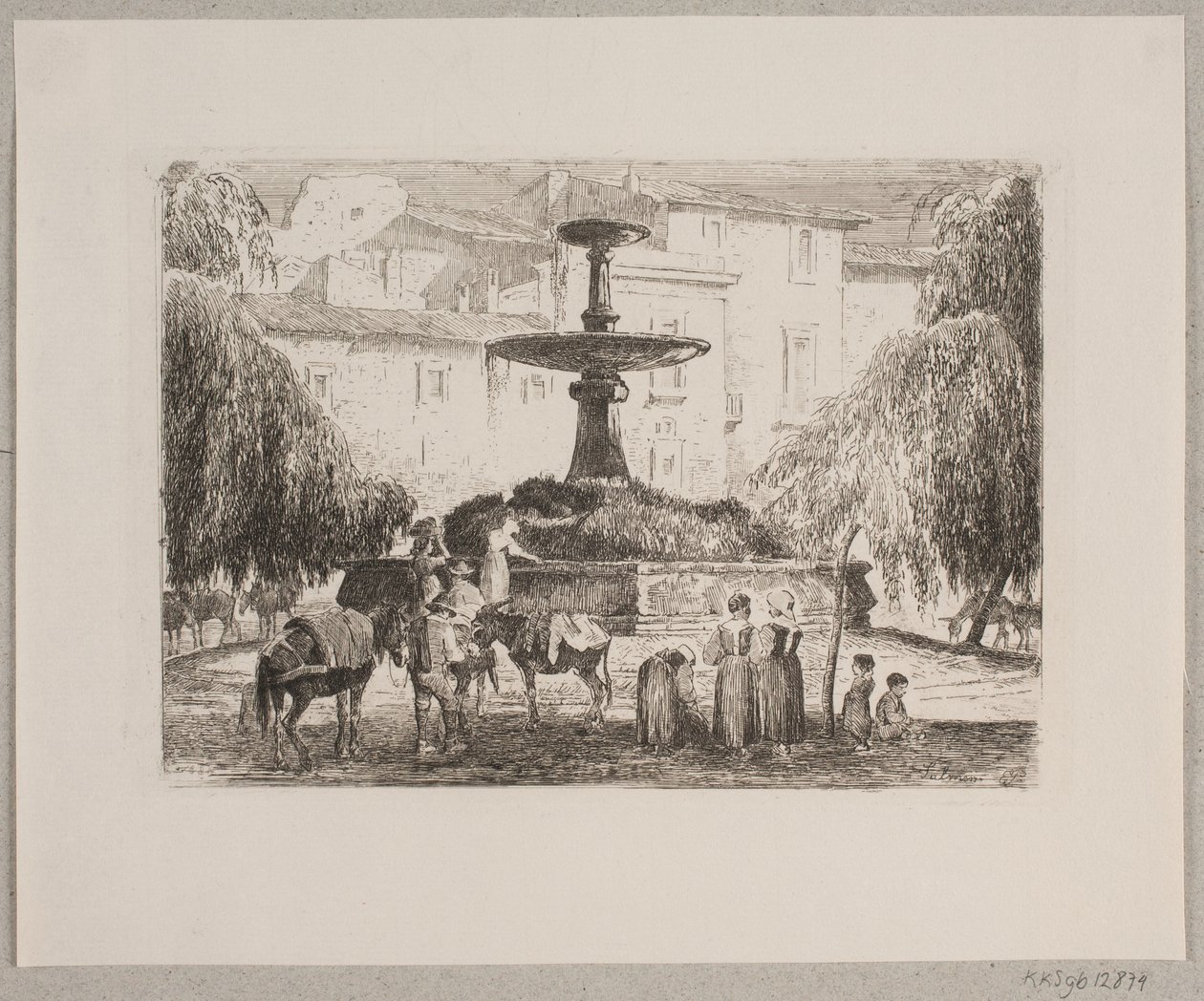 Marktplatz in Sulmona von Edvard Petersen