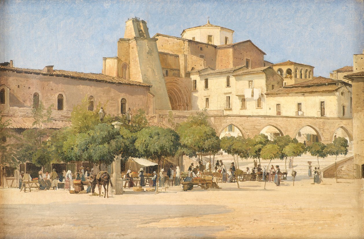 Der Marktplatz in Sulmona von Edvard Petersen