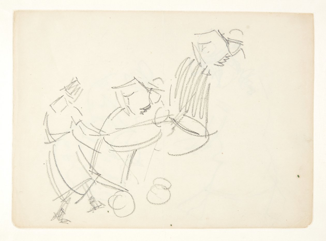 Figurenstudie für das Langelinie-Bild von Edvard Weie
