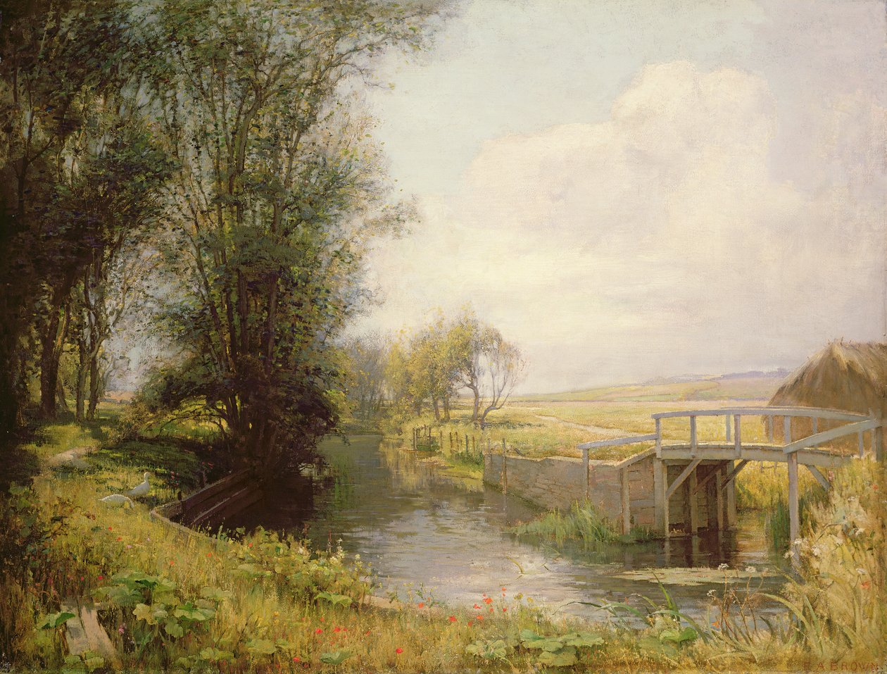 Szene in Oxfordshire von Edward Archibald Brown