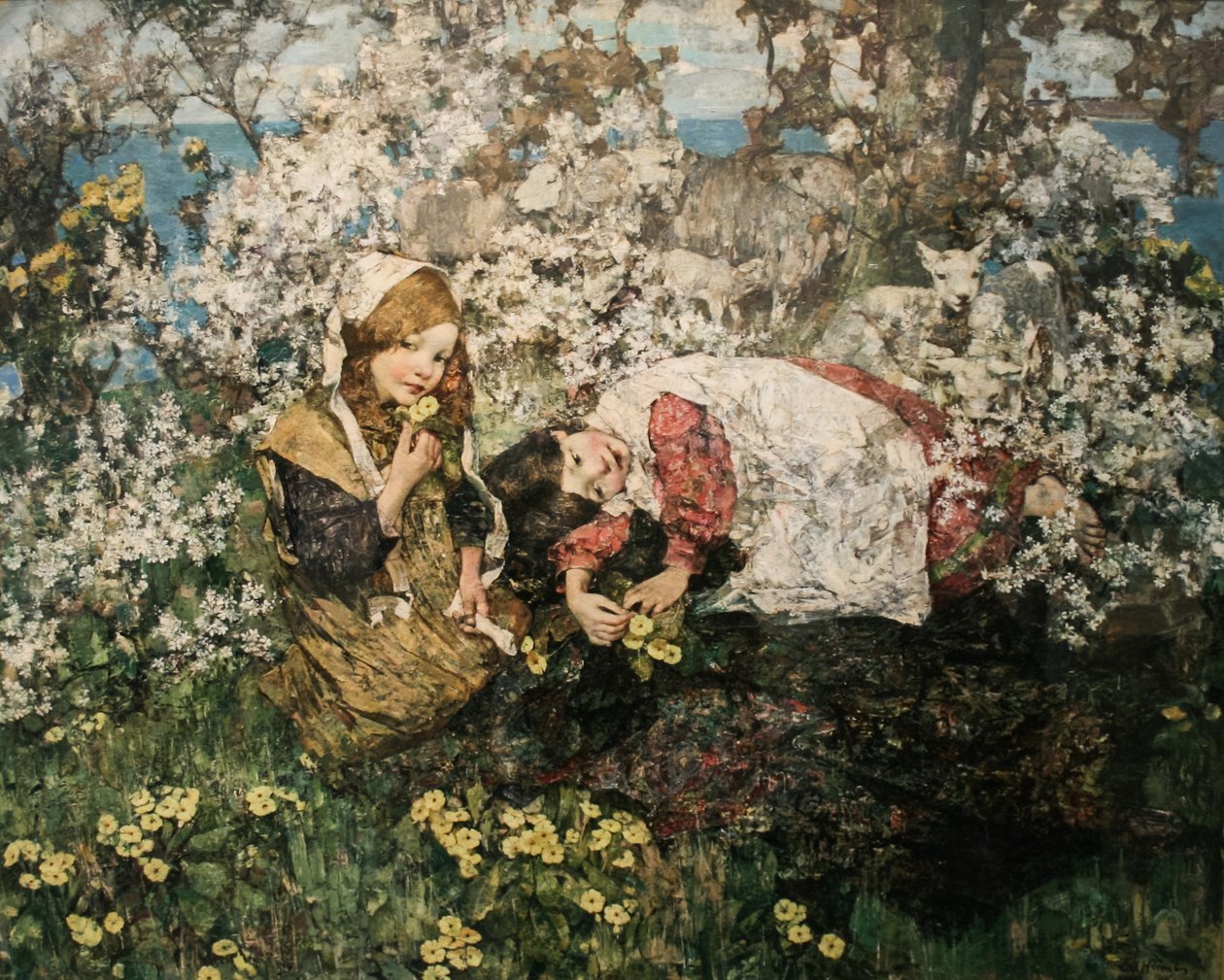Idylle im Frühling von Edward Atkinson Hornel