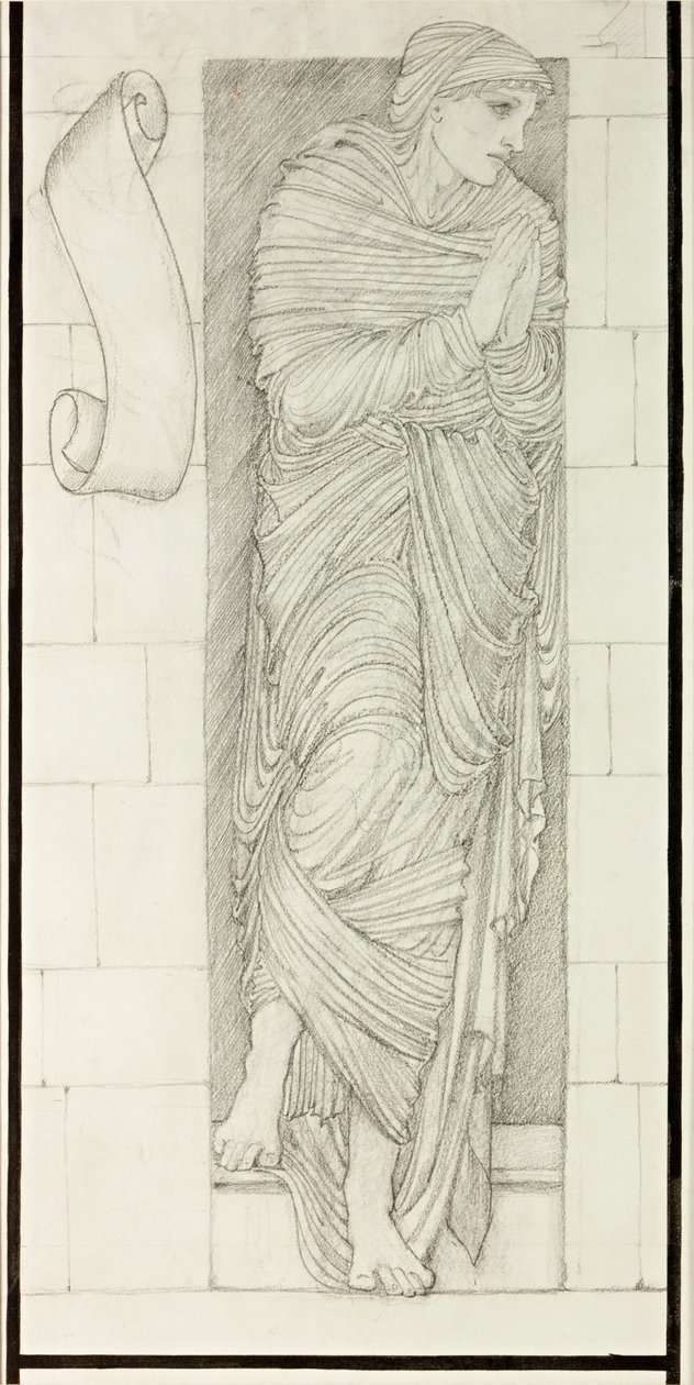 Lazarus - Entwurf für Fenster der St. Ethelreda Kirche, Guilsborough, Northamptonshire von Edward Burne Jones