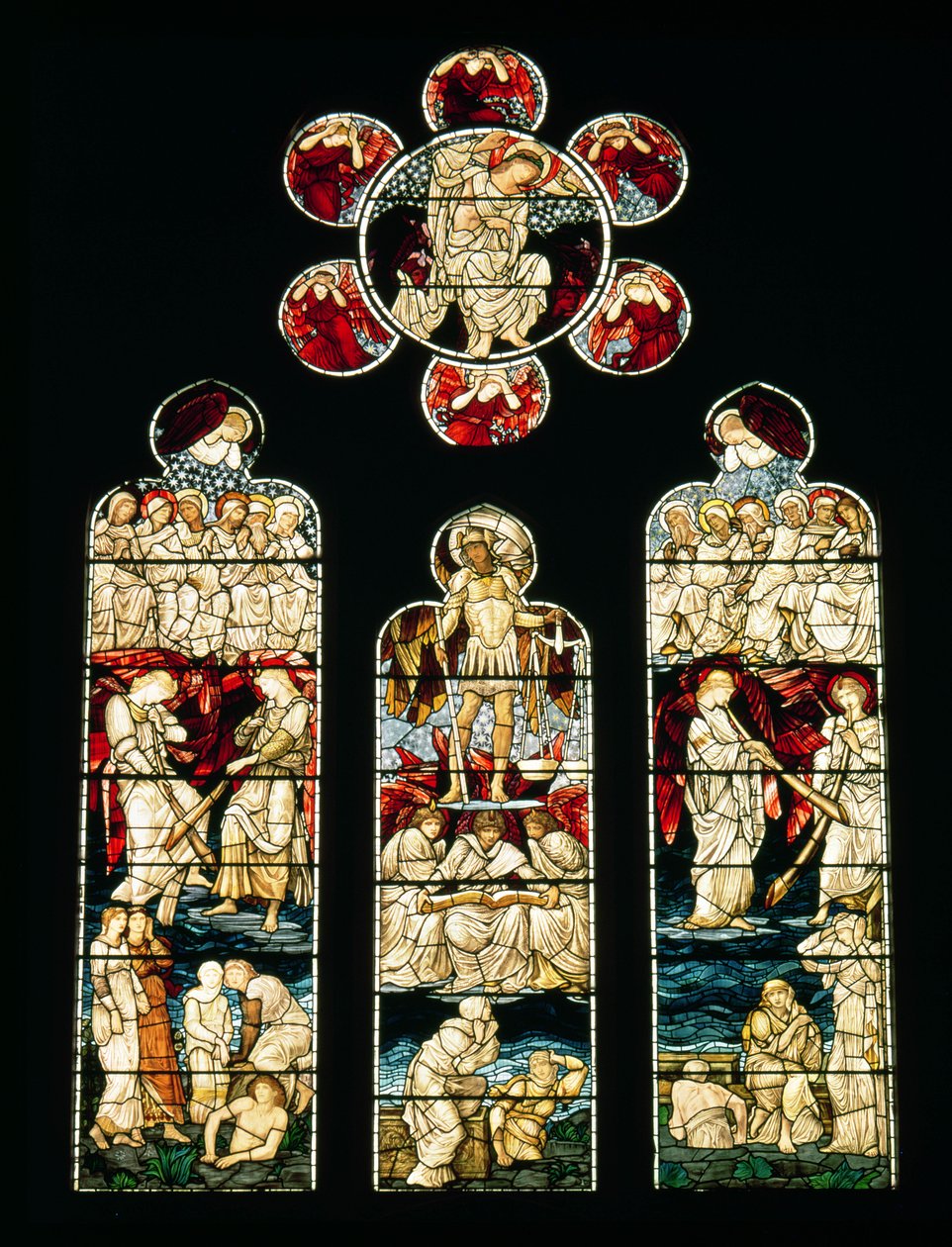 Das Jüngste Gericht, 1874-75 (Buntglas) von Edward Burne Jones