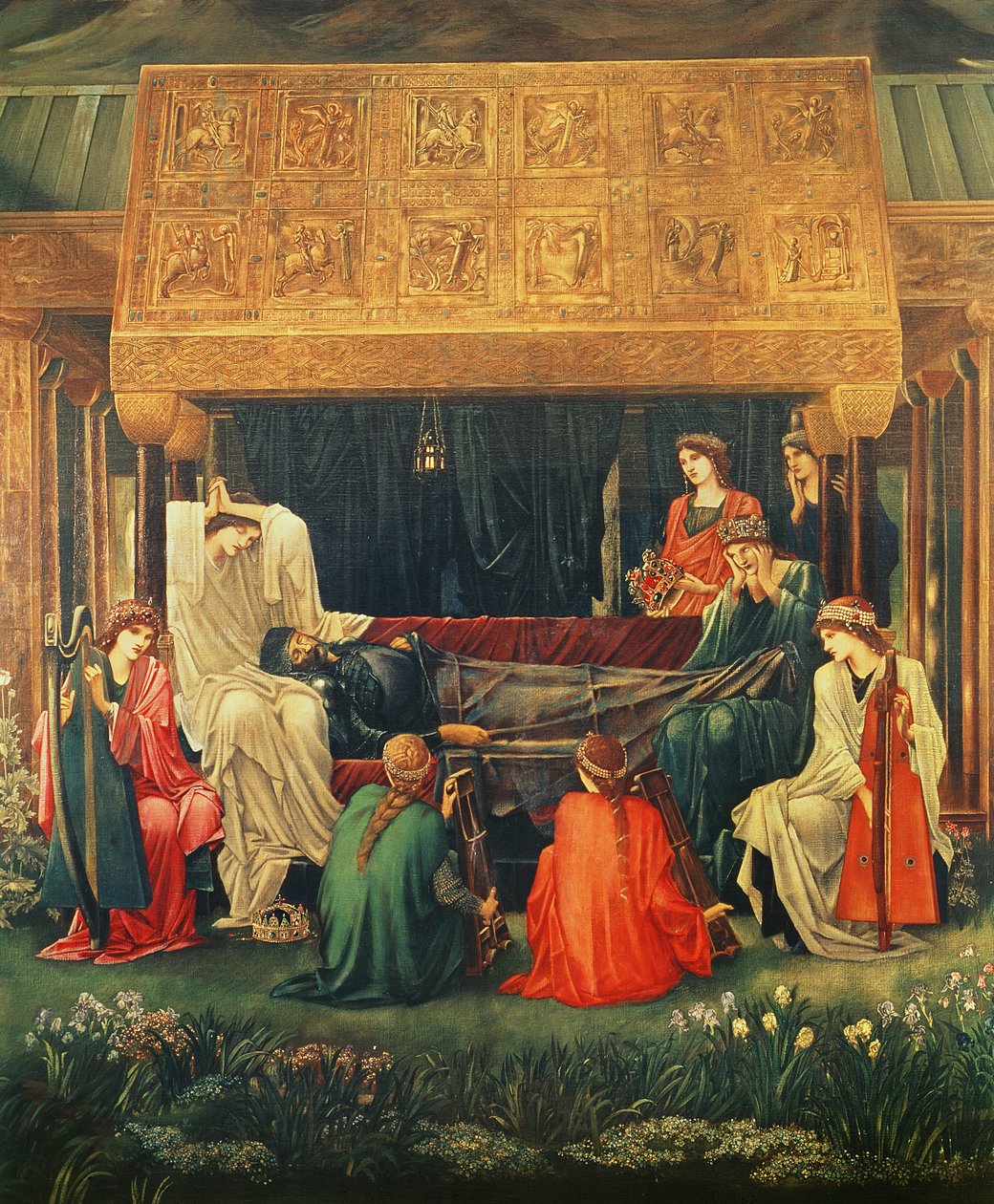 Der letzte Schlaf von Artus in Avalon von Edward Burne Jones