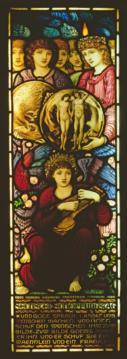 Fenster darstellend den sechsten Schöpfungstag, 1913 von Edward Burne Jones