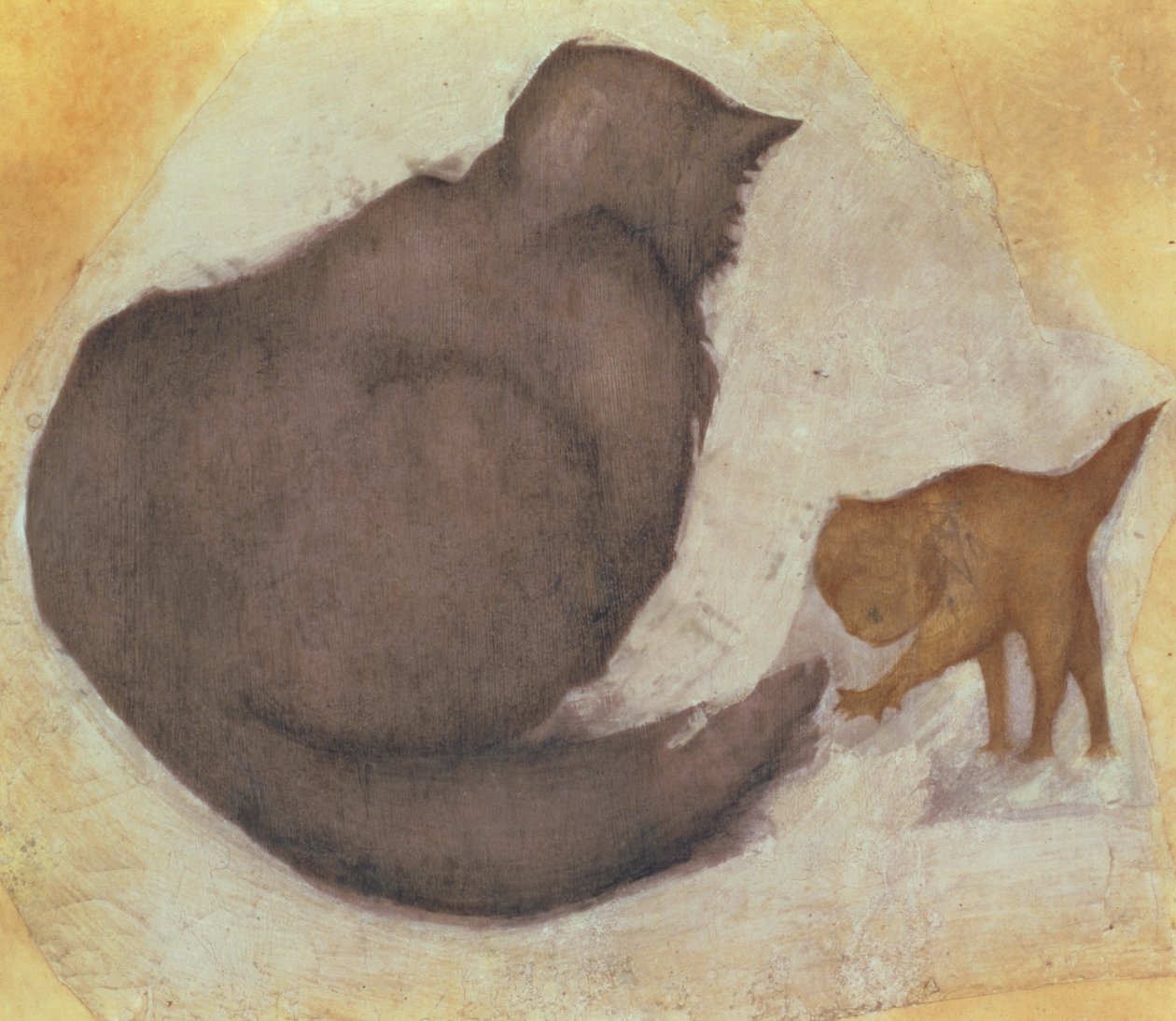 Katze und Kätzchen von Edward Burne Jones