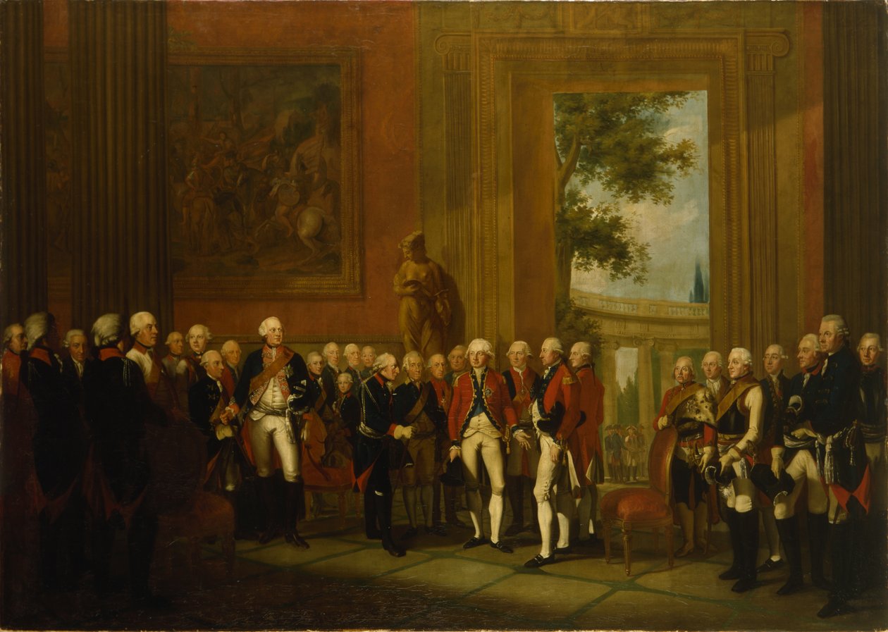 Empfang für den Herzog von York in Sanssouci, ca. 1785 von Edward Francis Cunningham