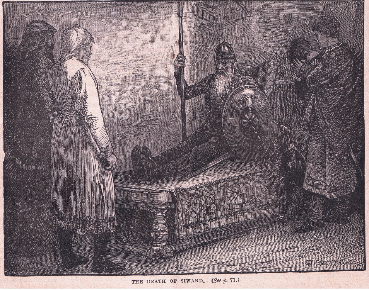 Der Tod von Siward, 1057 von Edward Frederick Brewtnall