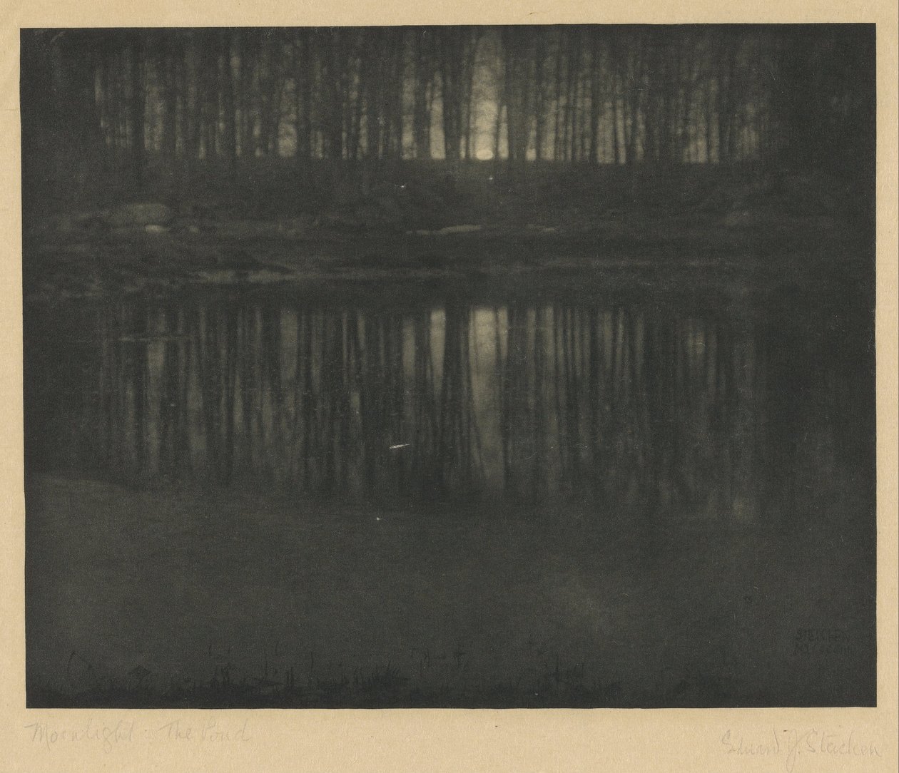 Mondlicht - Der Teich von Edward Jean Steichen