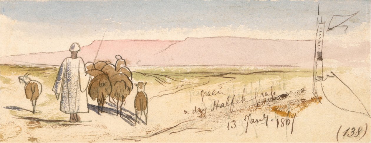 Ein trockenes Halfeh-Gras von Edward Lear