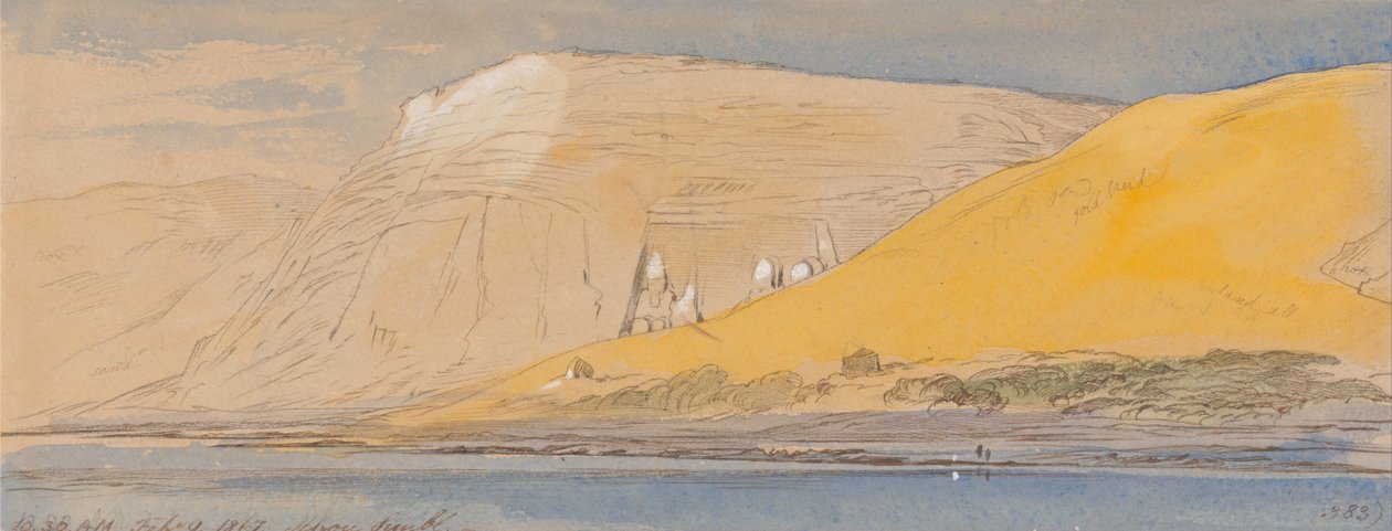 Abu Simbel, 10:30 Uhr, 9. Februar 1867 von Edward Lear