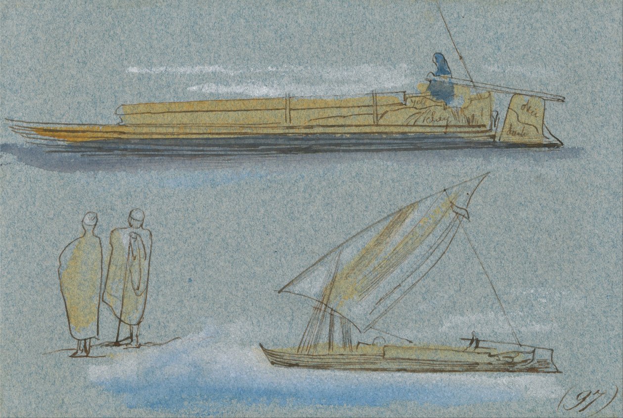 Boote auf dem Nil von Edward Lear