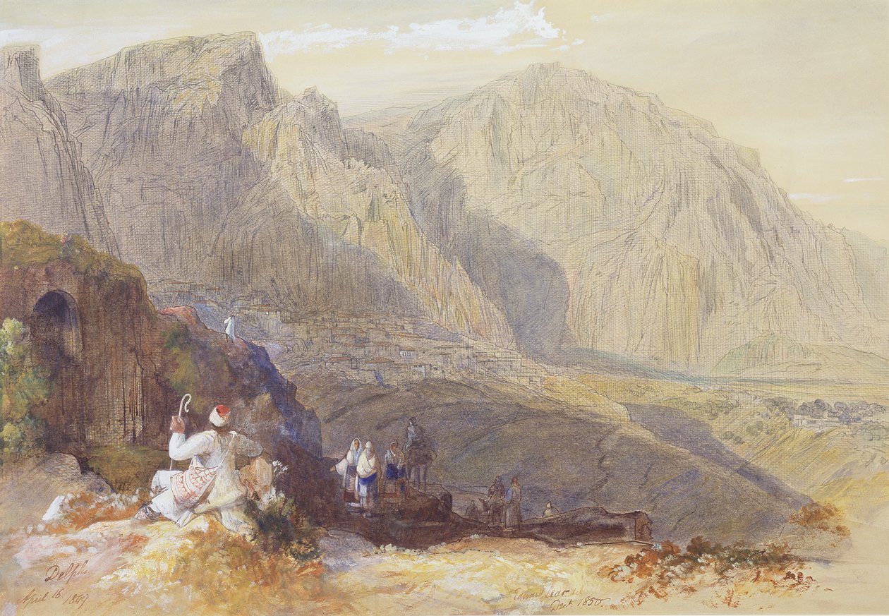 Delphi, ca. 1849 von Edward Lear