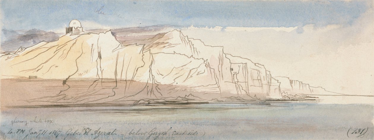 Gebel el Azerat (unterhalb von Girgeh, Ostseite) von Edward Lear