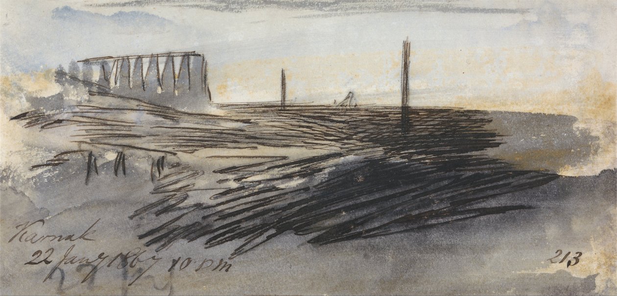 Karnak, 22. Januar 1867, 22:00 Uhr von Edward Lear
