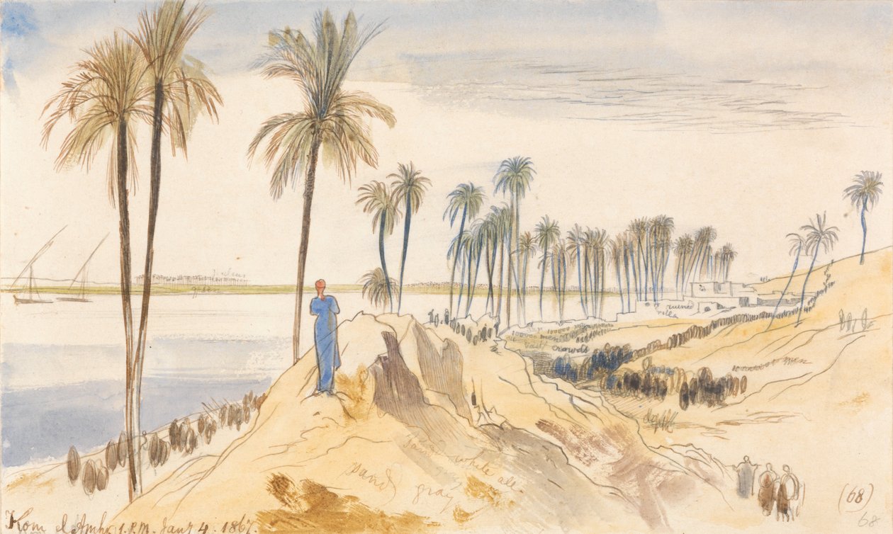 Kom el Amhr, 13:00 Uhr, 4. Januar 1867 von Edward Lear