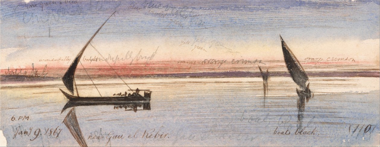 In der Nähe von Gau el Kebir von Edward Lear