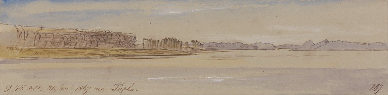 Nahe Tapha, 9:45 Uhr, 31. Januar 1867 von Edward Lear