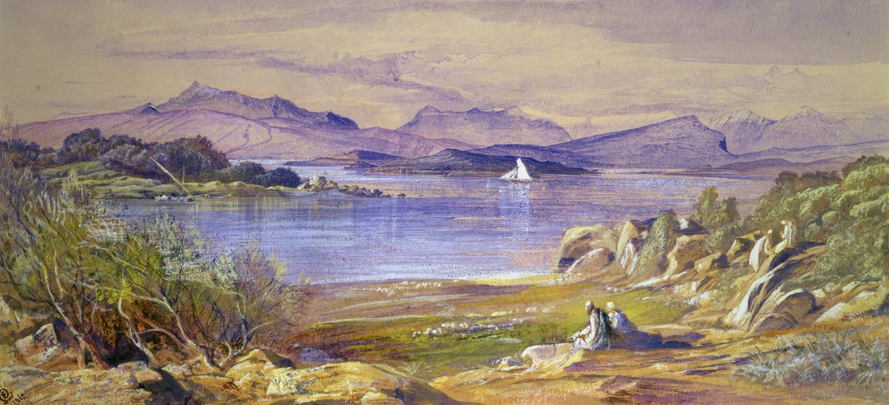 Porto Tre Scoglie, Albanien, 1862 von Edward Lear