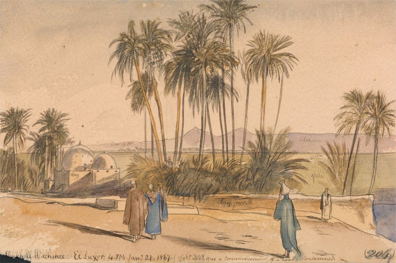 Sheikh El Wachshee, El Luxor von Edward Lear