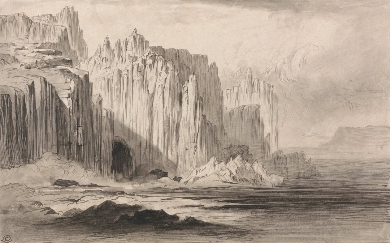 Das Capo Sant Angelo, Amalfi von Edward Lear