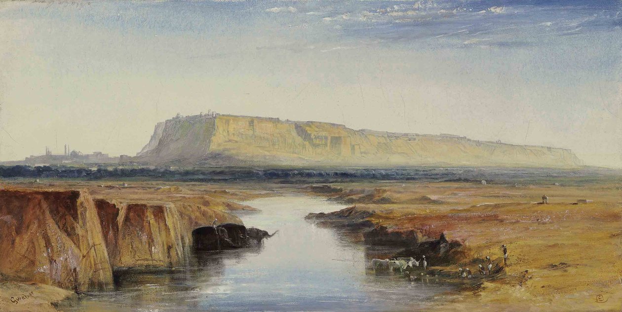 Ansicht von Gwalior, Indien von Edward Lear