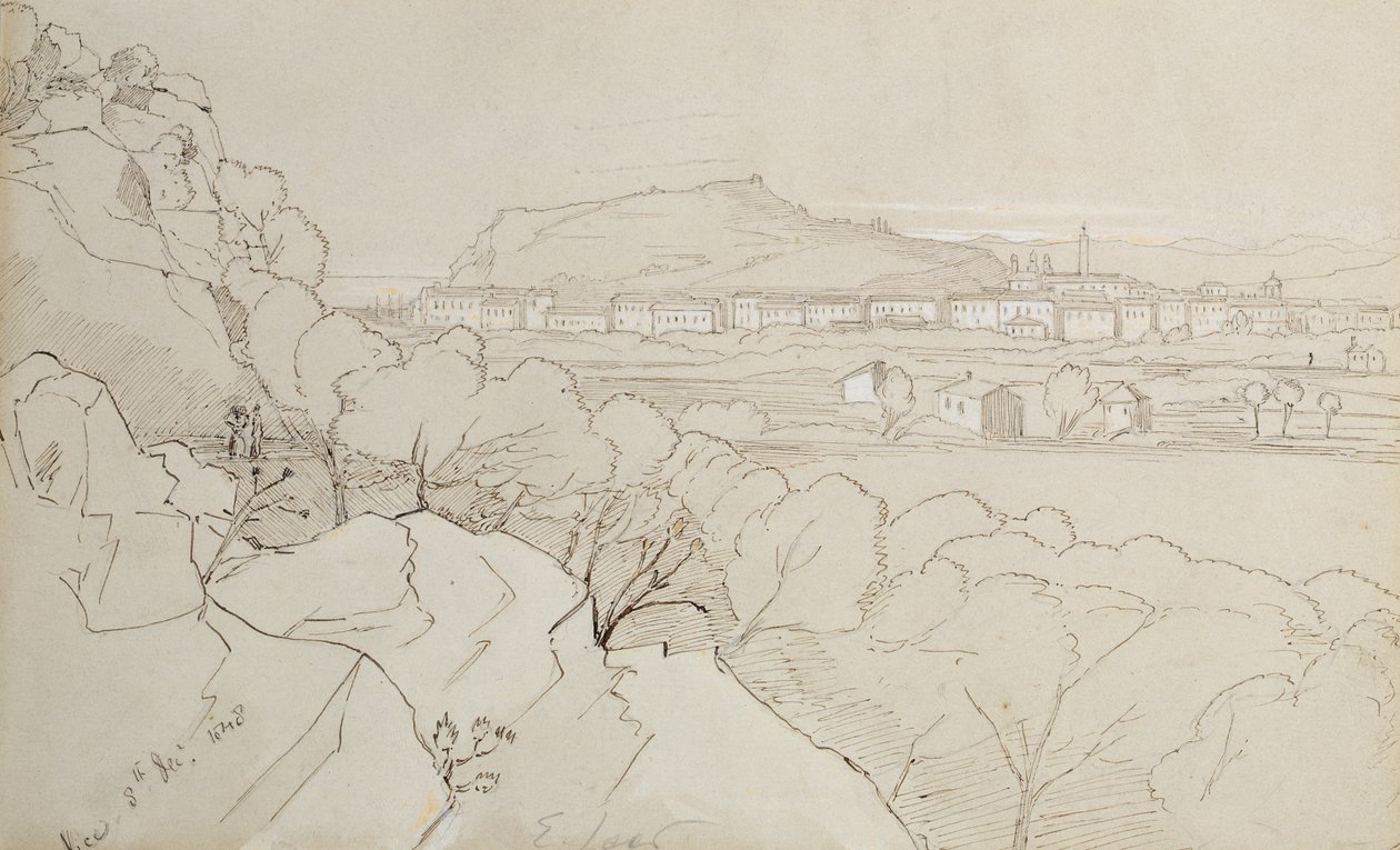 Ansicht von Nizza, 1848 von Edward Lear