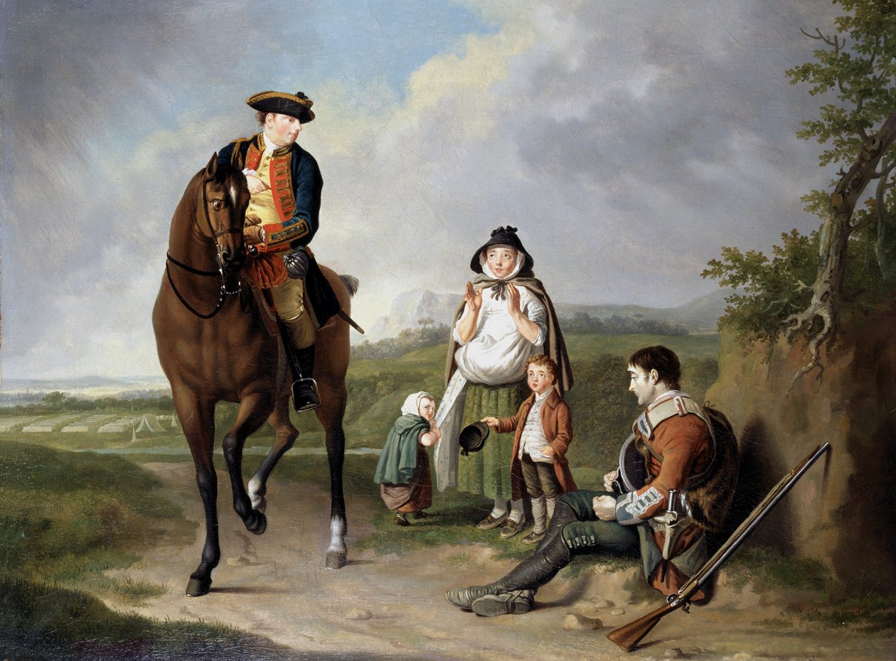 Markgraf von Granby (1721-70) hilft einem kranken Soldaten, ca. 1765 von Edward Penny