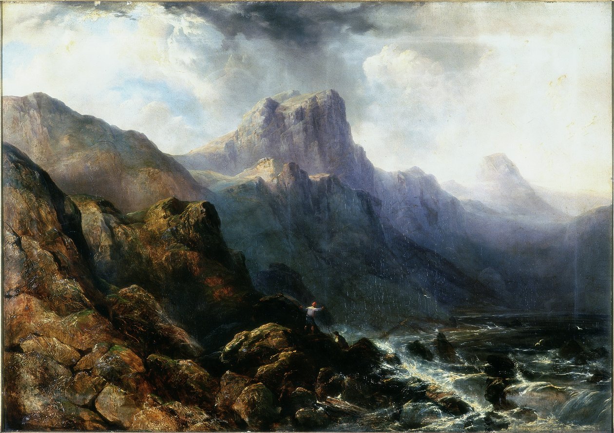 Gebirgige Landschaft von Edward Train