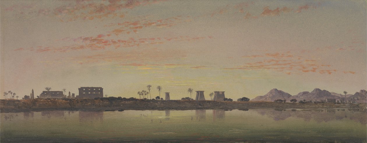 Pylonen in Karnak, die thebanischen Berge in der Ferne von Edward William Cooke