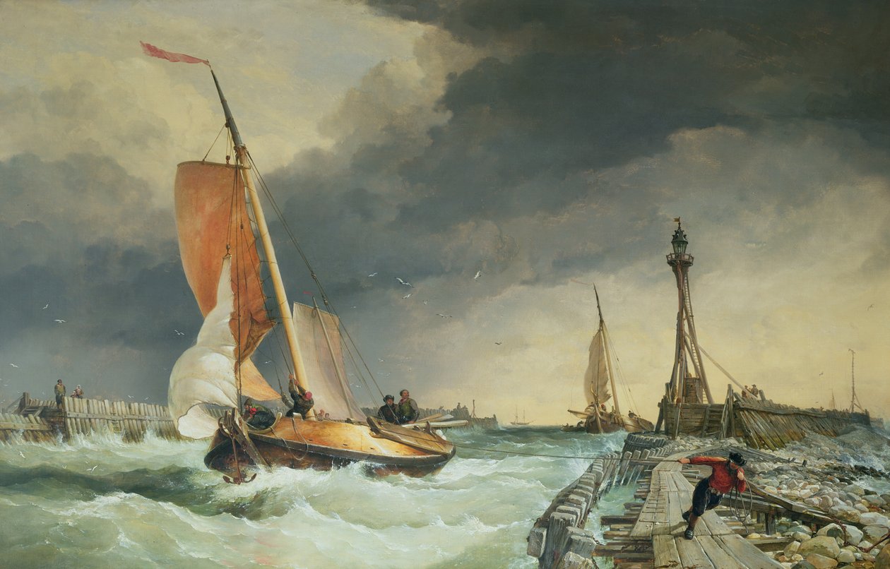 Zuider Zee - Boot kehrt in den Hafen zurück von Edward William Cooke