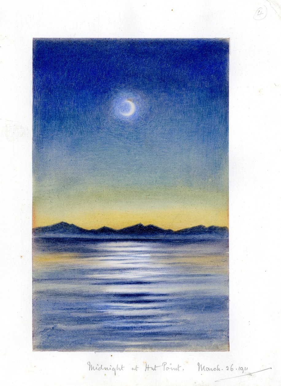 Mitternacht am Hut Point von Edward Adrian Wilson