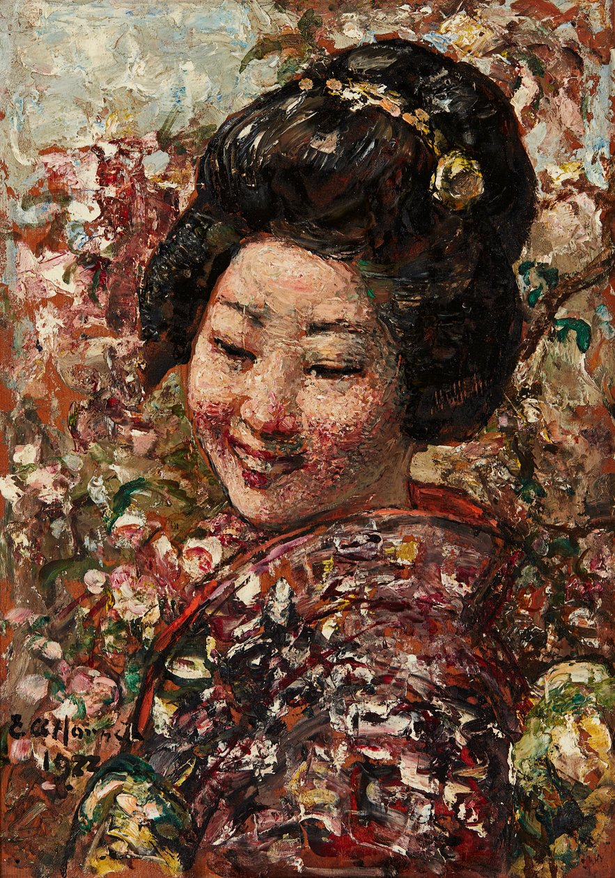 Japanisches Mädchen von Edward Atkinson Hornel