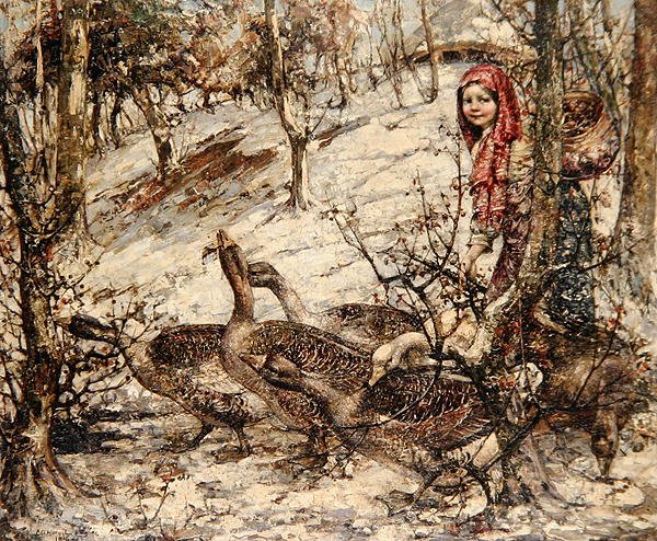 Das Gänsemädchen von Edward Atkinson Hornel