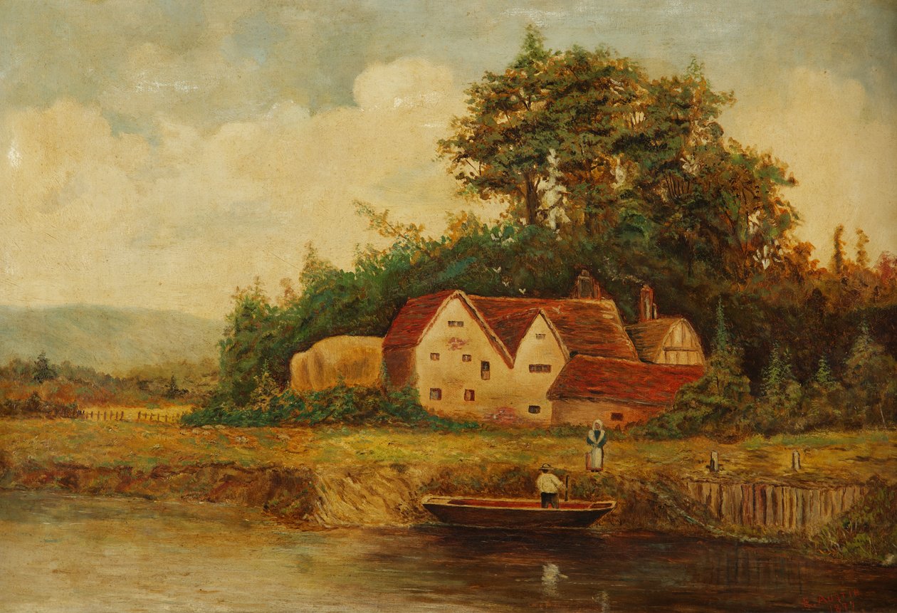 Eine Mühle in Worcestershire, 1897 von Edward Austin