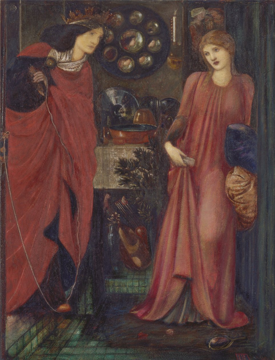 Schöne Rosamunde und Königin Eleonore von Edward Burne Jones