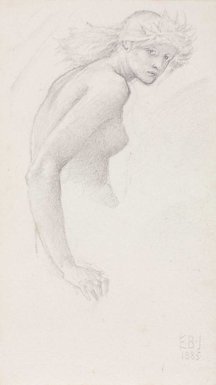 Studie einer weiblichen Figur, 1885 von Edward Burne Jones