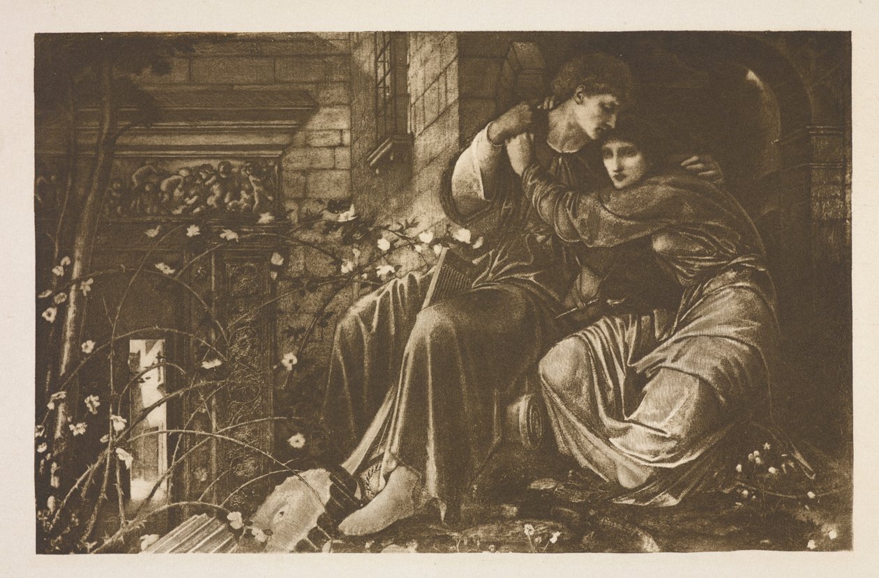 Liebe unter den Ruinen von Edward Coley (after) Burne Jones