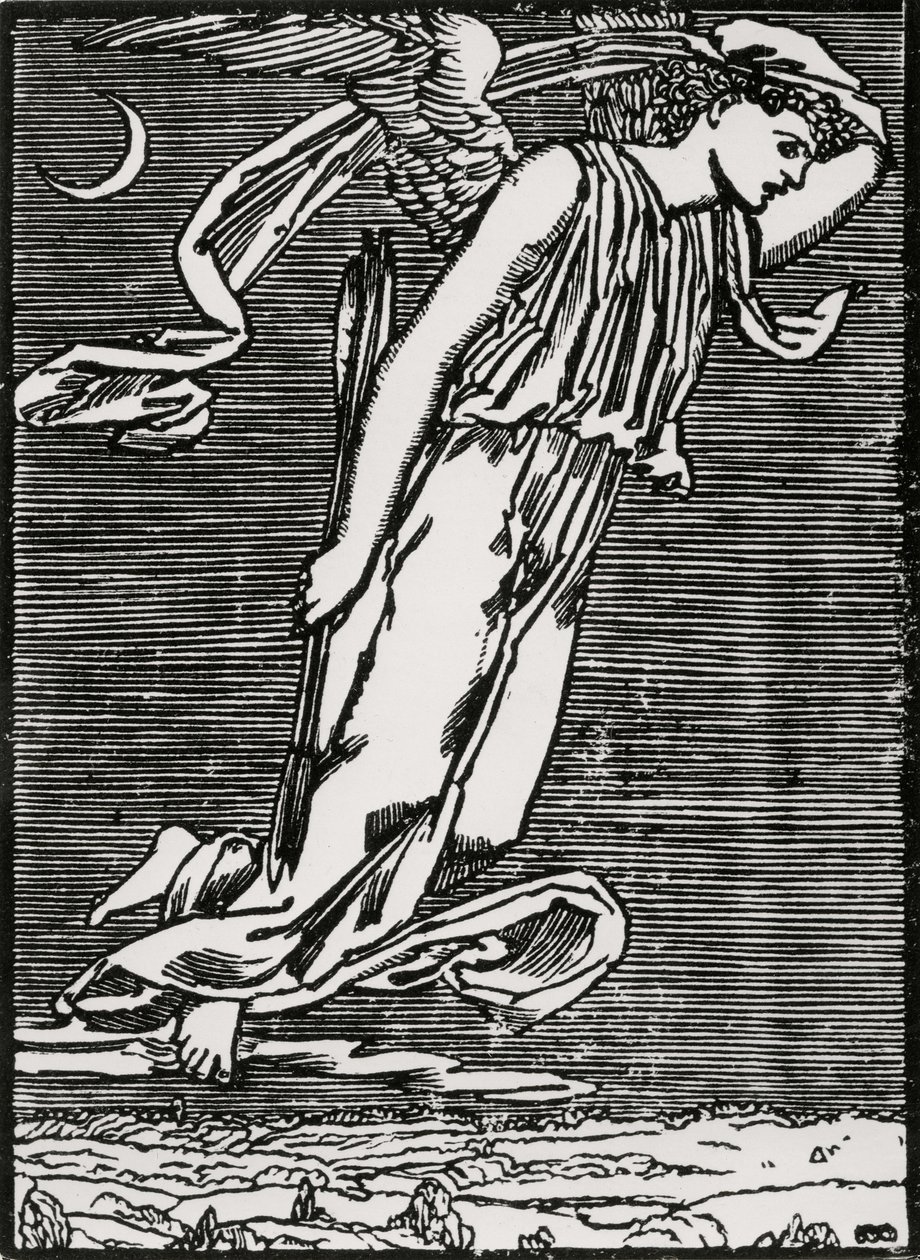 Psyche erwartet Amor von Edward Coley (after) Burne Jones