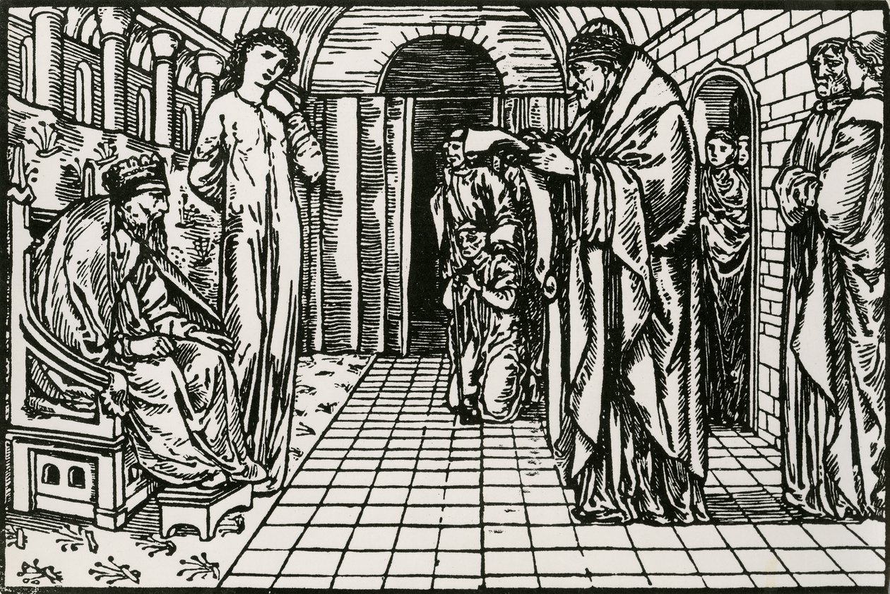 Das Orakel von Edward Coley (after) Burne Jones