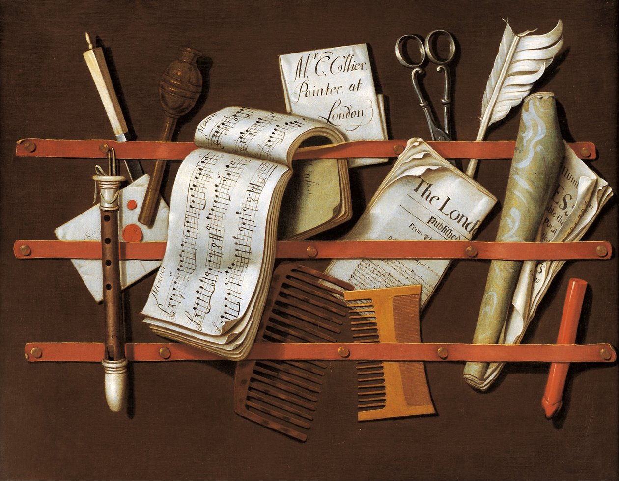 Briefständer, um 1698 von Edward Collier