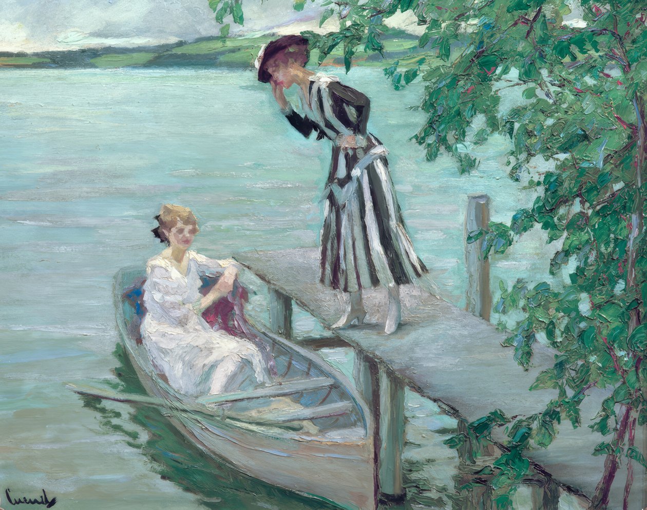 Am Bootssteg von Edward Cucuel