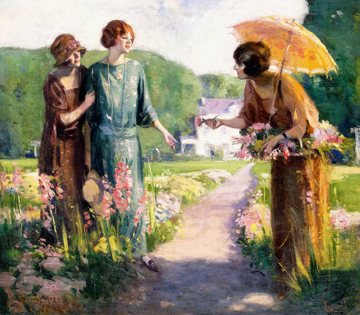 Blumen pflücken von Edward Cucuel