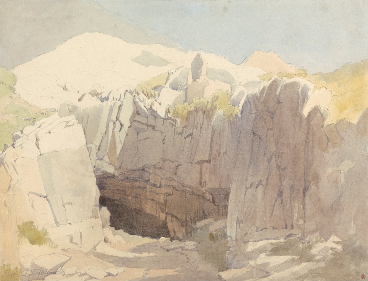 Studie von Felsen bei Mumbles von Edward Duncan