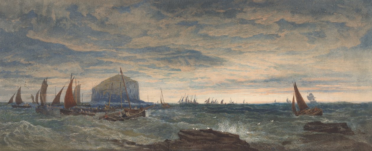 Der Bass Rock bei Morgengrauen von Edward Duncan