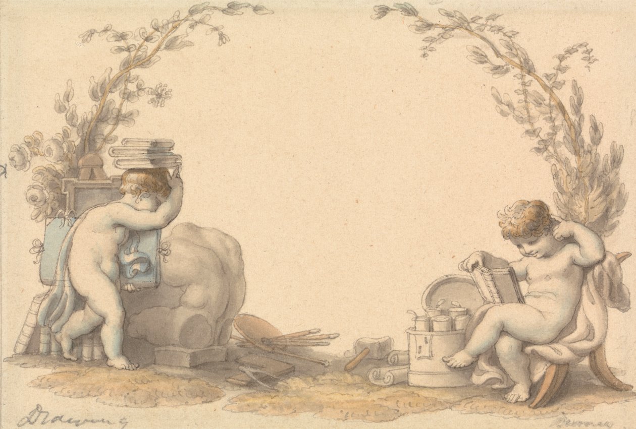 Allegorie des Zeichnens von Edward Francis Burney
